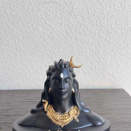 Adiyogi Lord Shiva Statue – Matte Black Resin Idol for Home & Office Decor