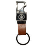 King & I Leather with Opener Metal Key chain|Metal Key Chain with navy logo|Leather|Opener Keychain. Key Chain
