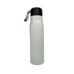 Vacuum Flask Stainless Steel Water Bottle 500ml / 17oz with Strap, Aqua Max Double Vacuum Wall, Seal Leak Proof Durable Sports Drink Bottle (white, black)