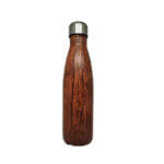 Marble Print & Wooden Effect Steel Water Bottle 500ML