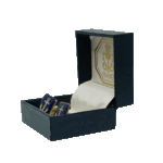 Navy logo & Anchor Small Cufflink Box Jewelry Display Case