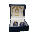 Navy logo & Anchor Small Cufflink Box Jewelry Display Case