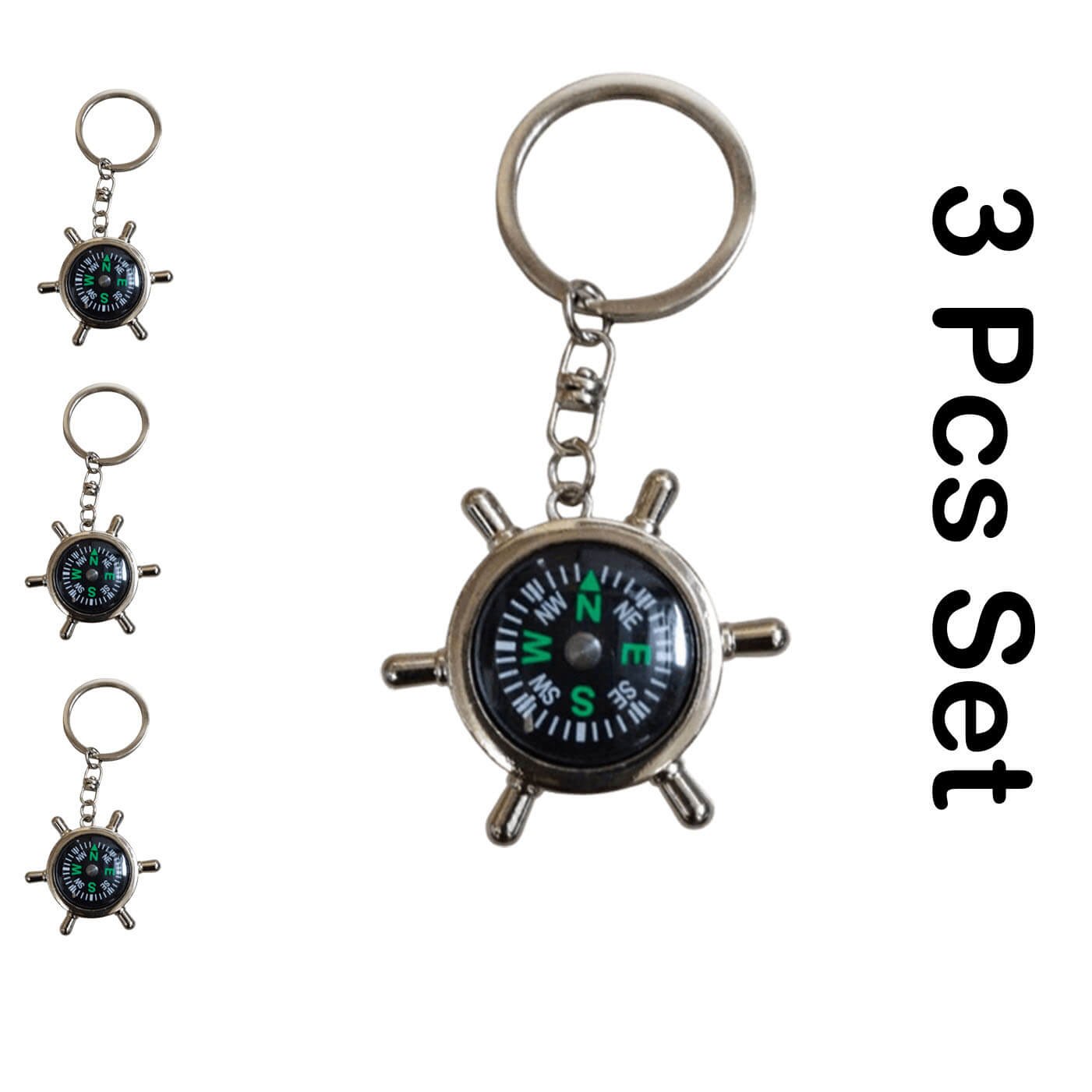 Metal Compass Key Chain