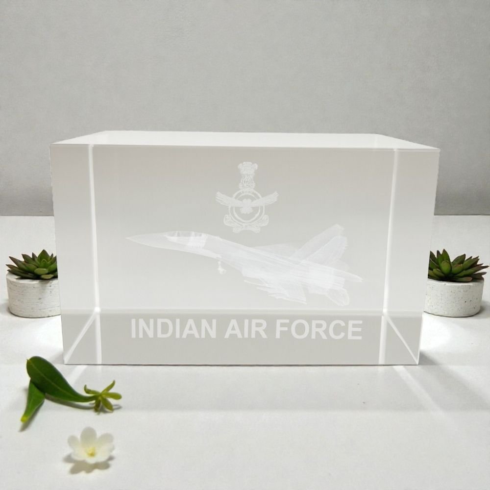 Crystal Cube with Indianair force