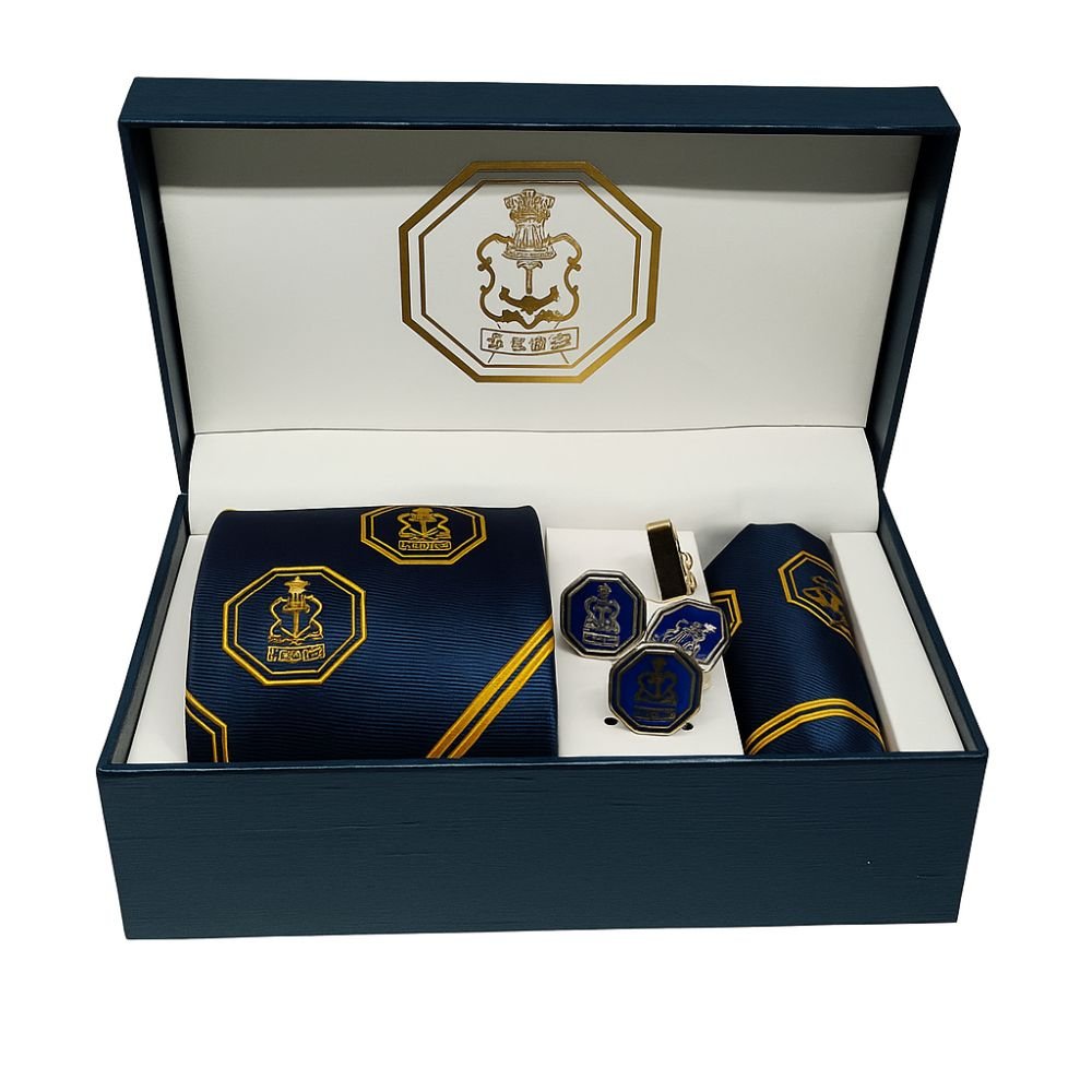 TIE & CUFFLINK SET-BLUE