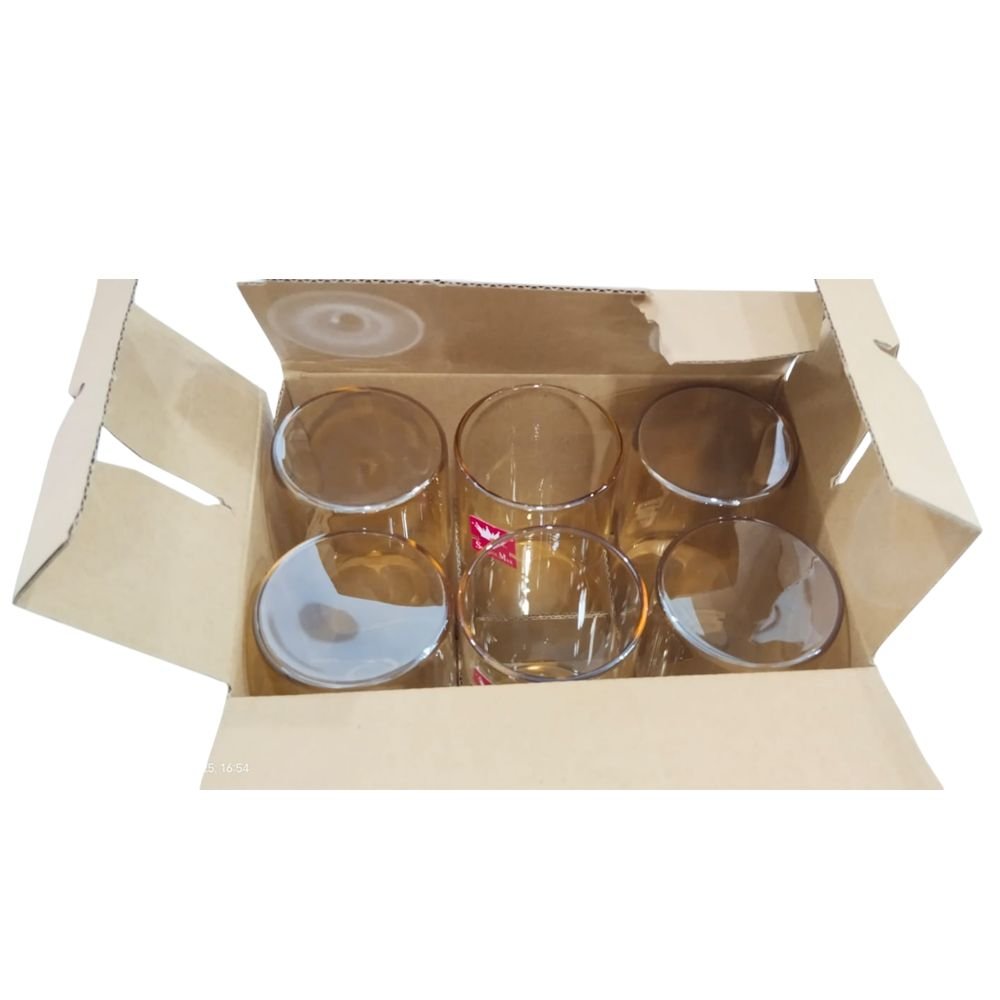 Amber Glossy Glass Jug & Glass Set