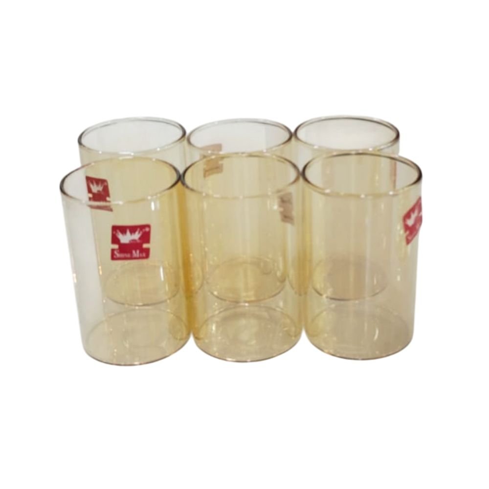 Amber Glossy Glass Jug & Glass Set