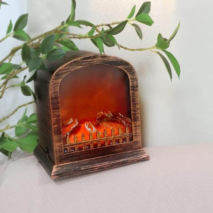 Led Fireplace Log Fire Effect Lamp