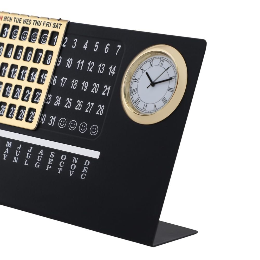 Lifetime Table Calender with Clock