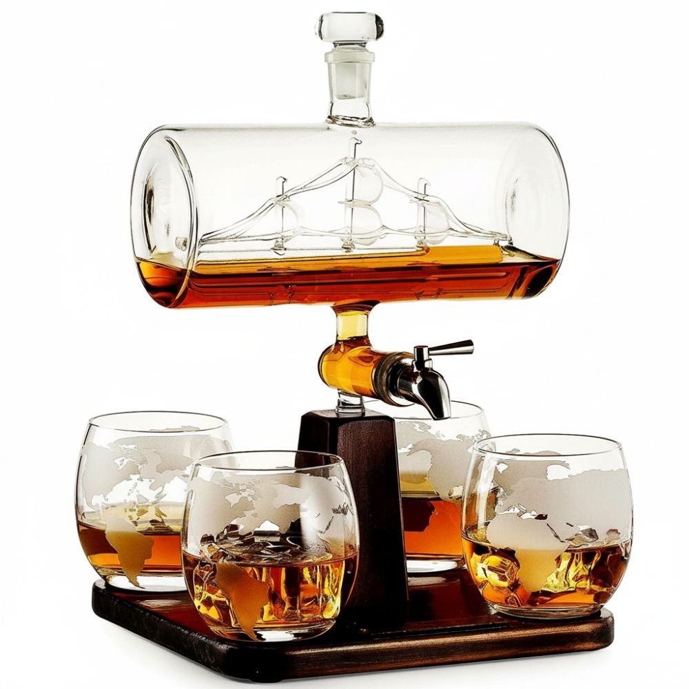 Ship in Bottle Decanter set